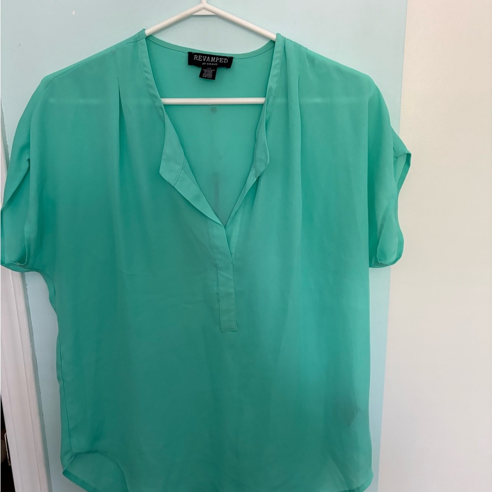 Revamped Women's Teal Blouse